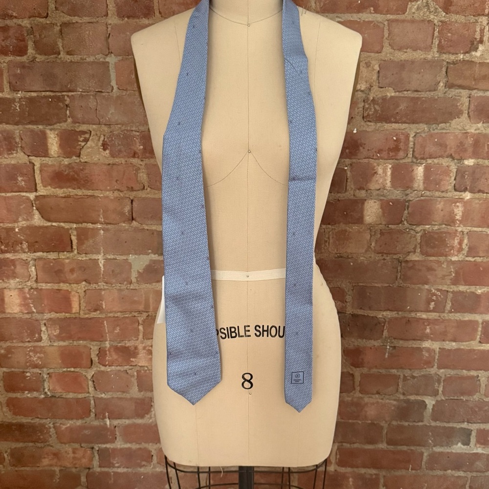 Chanel Sky Blue Patterned Tie